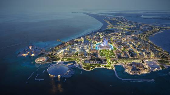 아부다비 사디아트 섬 야경 마스터플랜. 사진 아부다비 문화관광부