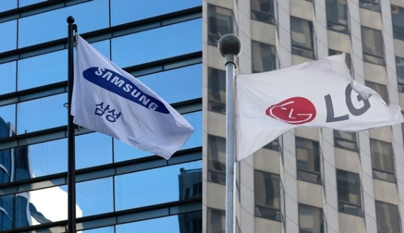 삼성전자의 서초사옥(왼쪽)과 LG 여의도 트윈타워 전경. 연합뉴스