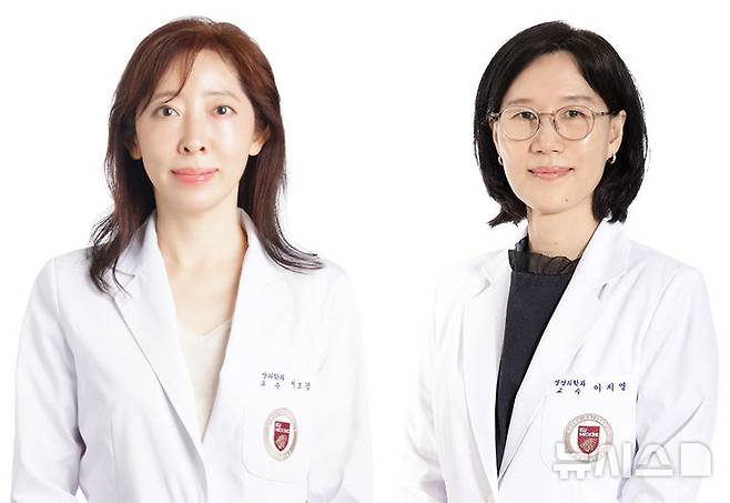[서울=뉴시스] 왼쪽부터 서보경 고려대안산병원 영상의학과 교수(책임저자), 이지영 교수(제1저자). (사진= 고려대안산병원 제공)