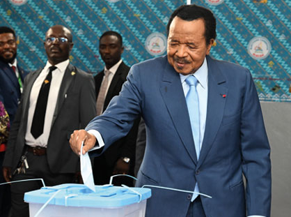 폴 비야 대통령. 출처=카메룬 대통령실 홈페이지