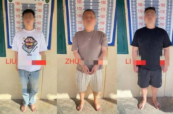 캄보디아에서 한국인 대학생 박아무개씨(22) 살인 혐의로 기소된 중국인 용의자 3명 ⓒ캄보디아 경찰청