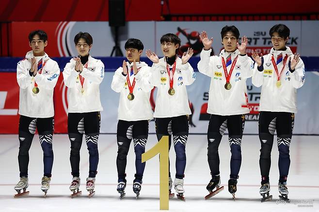 한국 남자 쇼트트랙. 사진=게티이미지코리아