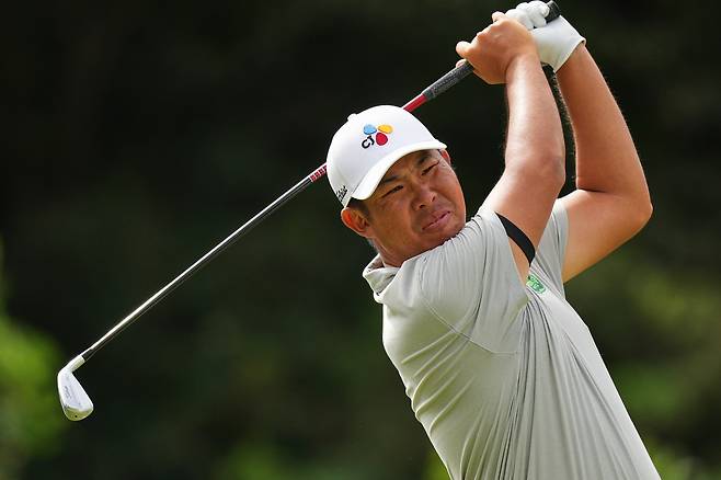 안병훈이 지난 12일 일본 요코하마의 요코하마 컨트리클럽에서 열린 PGA 투어 베이커런트 클래식 최종 라운드 도중 2번 홀에서 티샷을 하고 있다. AP연합뉴스