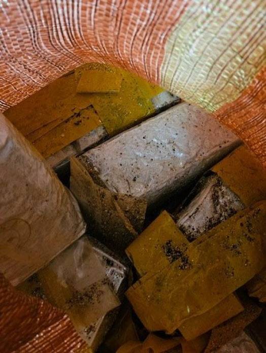 제주 성산 해안에서 발견된 마약 20kg. (사진=제주해경청)