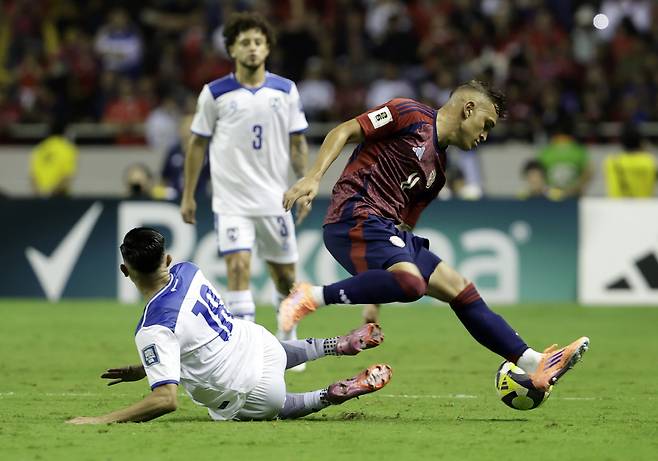 13일 코스타리카-니카라과 경기 장면. EPA연합뉴스