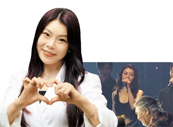 최근 노래 ‘애정의 변수’로 늦깎이 데뷔 한 이시안. 오른쪽은 나훈아 코러스 팀장 활동 시절 모습./장경식 기자