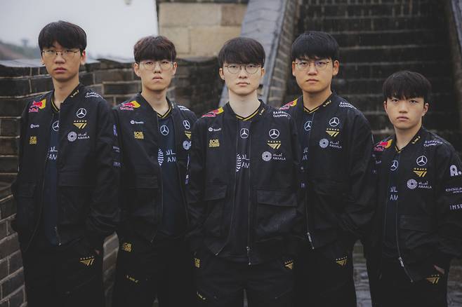 T1 선수단. 라이엇 게임즈 제공