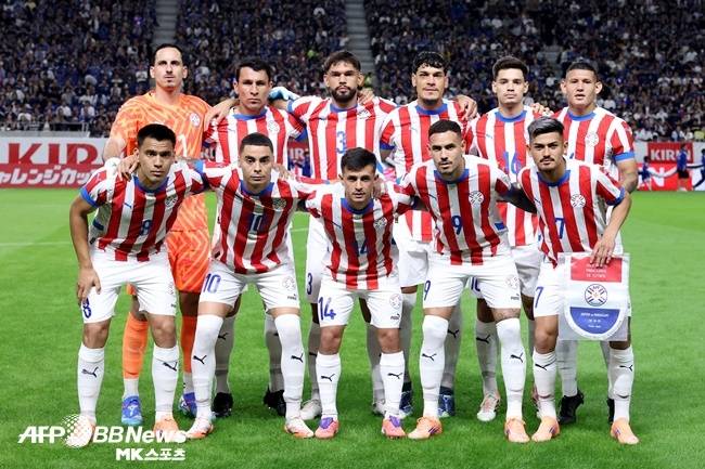 파라과이 축구국가대표팀은 14일 서울월드컵경기장에서 홍명보 감독이 이끄는 대한민국 축구국가대표팀과 친선 경기를 앞두고 있다. 사진=ⓒAFPBBNews = News1