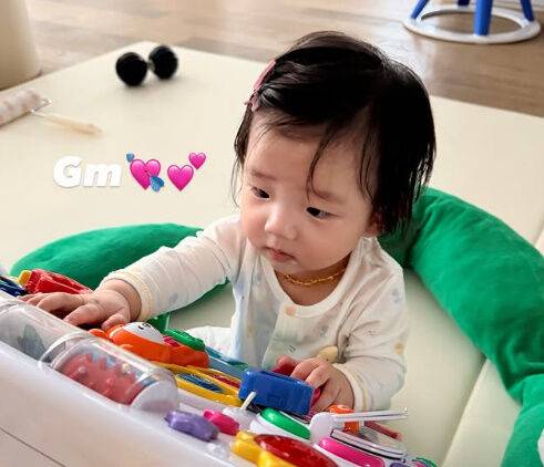 이규혁, 손담비 딸 해이./소셜미디어