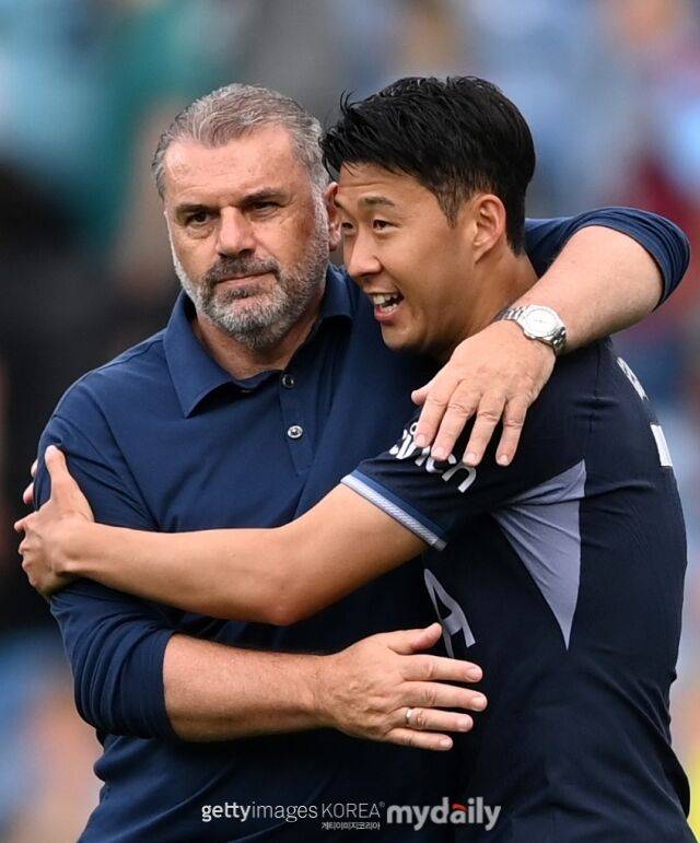 엔제 포스테코글루 감독과 손흥민/게티이미지코리아