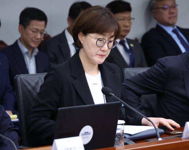 ▲김현지 제1부속실장이 지난 13일 용산 대통령실에서 열린 수석보좌관회의에 참석해 있다. ⓒ연합뉴스