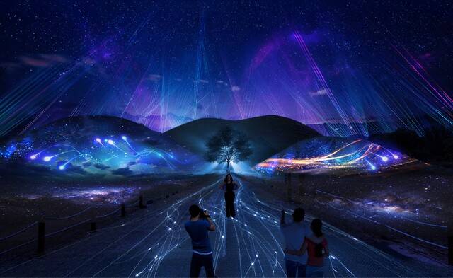 경주시가 대릉원에서 운영할 미디어파사드 운영 장면. 경주시 제공