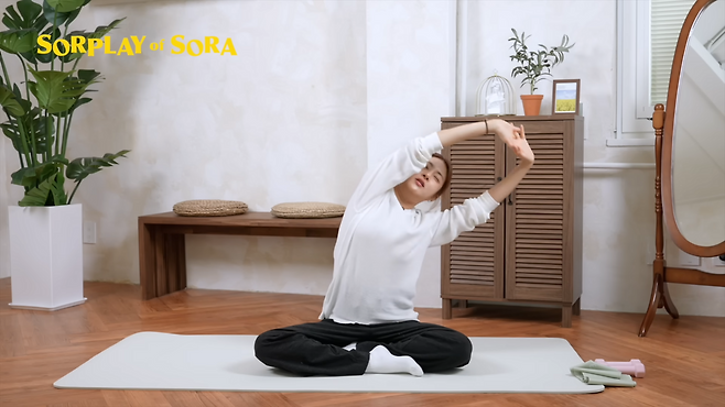 원은 위아래 좌우 다양한 방향으로 그려준다. 유튜브 소라의 솔플레이