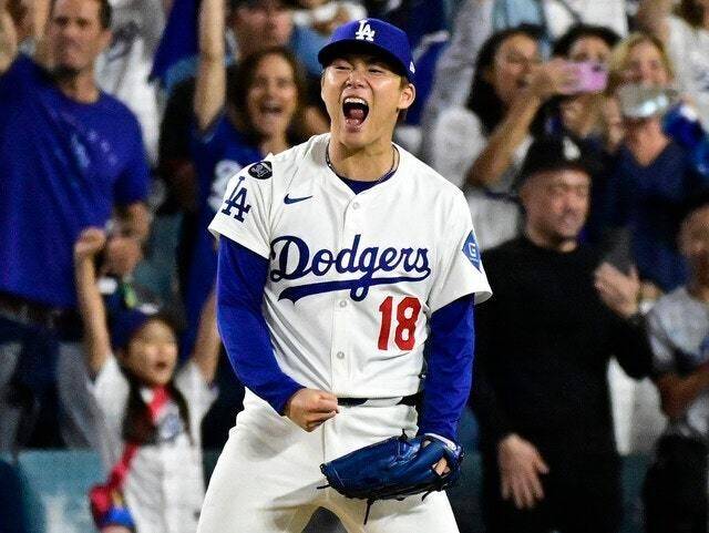 로스앤젤레스(LA) 다저스 야마모토 요시노부. 로스앤젤레스/UPI연합뉴스