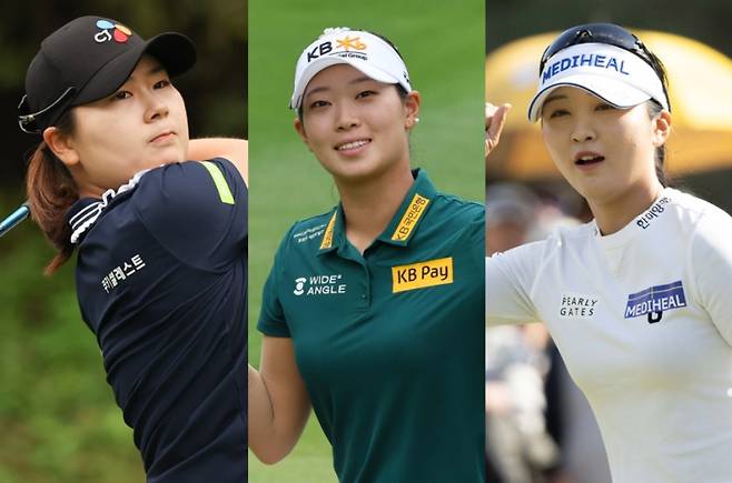 홍정민, 방신실, 이예원.&nbsp; &nbsp; 사진=KLPGA 제공&nbsp;