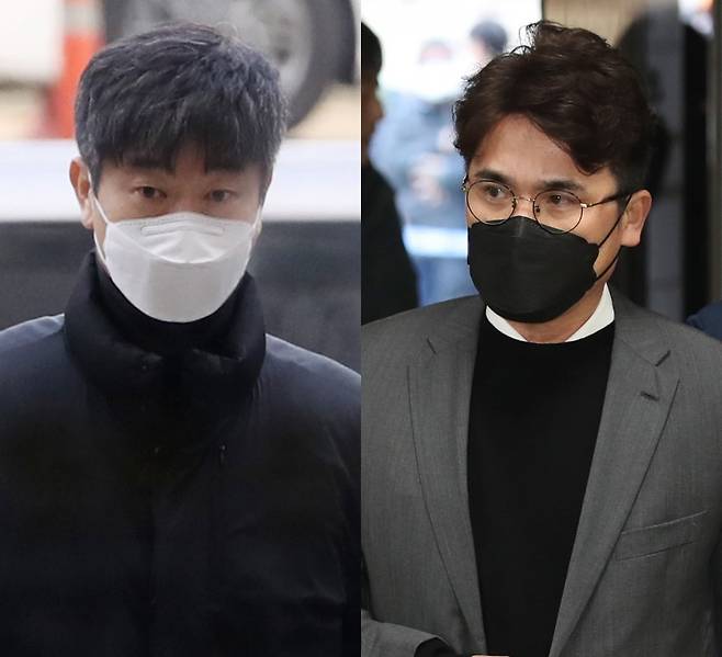 후원 업체로부터 뒷돈을 받은 혐의를 받는 프로야구 기아 타이거즈의 김종국 전 감독(왼쪽)과 장정석 전 단장/사진=뉴스1