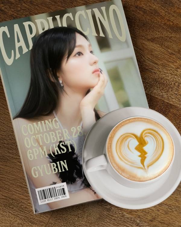 K-POP 5세대 대표 여자 솔로 가수 규빈이 신곡 ‘CAPPUCCINO’의 커밍순 포스터를 깜짝 공개하며 컴백을 공식화했다.