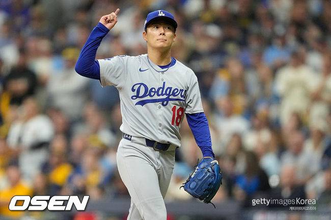 [사진] 다저스 야마모토. ⓒGettyimages(무단전재 및 재배포 금지)