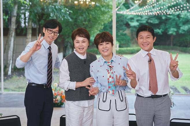 ▲ 유재석, 이경실, 조혜련, 조세호(왼쪽부터). 제공| tvN