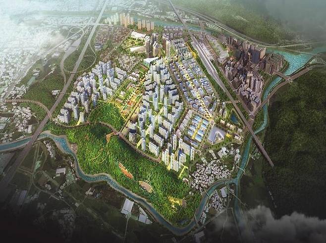 KTX 울산역 복합특화단지 예상조감도. 울산경제자유구역청