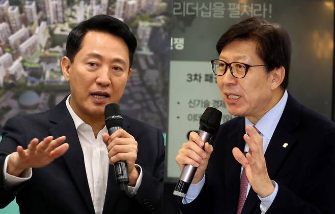 왼쪽부터 오세훈 서울시장, 박형준 부산광역시장 (사진 = 연합뉴스, 뉴시스)