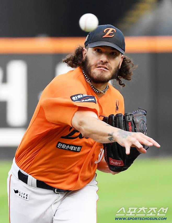 13일 대전 한화생명볼파크에서 열린 한화 이글스와 키움 히어로즈의 경기. 한화 폰세가 역투하고 있다. 대전=박재만 기자 pjm@sportschosun.com/2025.09.13/