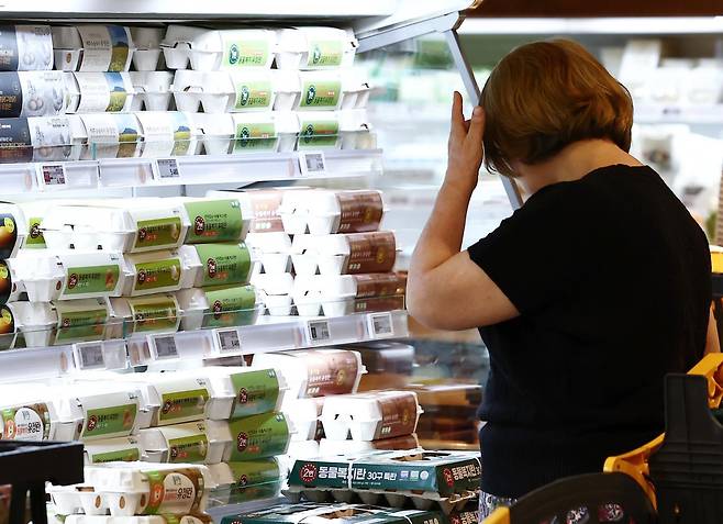 서울 시내의 한 마트에서 시민들이 계란을 구매하고 있다. 2025.9.4/뉴스1