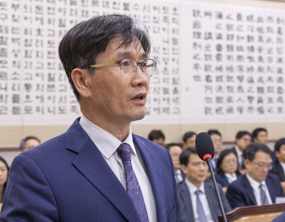 지난달 4일 오동운 고위공직자범죄수사처장이 국회에서 열린 법제사법위원회 전체회의에서 발언하고 있다. 연합뉴스