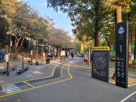 서울 양천구 장수공원에 설치한 서울형 어르신 놀이터. [사진 서울시]