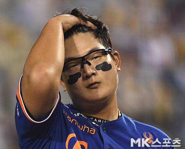 후반기 들어 다소 부진에 빠진 김서현. 사진=천정환 기자