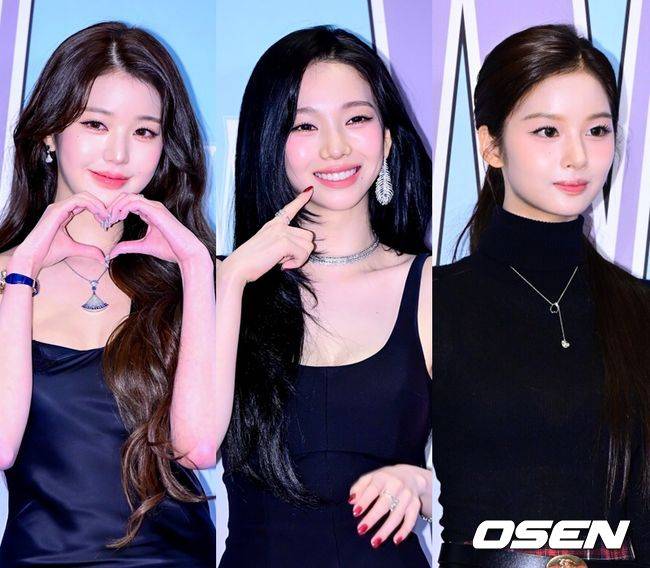 장원영, 카리나, 설윤. OSEN DB