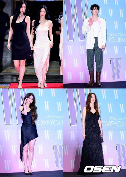 [OSEN=지형준 기자] 15일 서울 종로구 당주동 포시즌스 호텔 서울에서 더블유 코리아 제20회 유방암 인식 향상 캠페인 자선 포토 행사가 열렸다.이날 TXT 수빈, 고수, 고현정, 공명, 그레이, 김민하, 김세정, 김영광, 김영대, 김지석, 노상현, 노정의, 덱스, 르세라핌(채원, 카즈하), 몬스타엑스(형원, 셔누), 문소리, 바밍타이거, 박규영, 박은빈, 박재범, 방탄소년단 RM, 제이홉, 뷔, 변우석, 수현, 스트레이키즈(방찬, 승민), 아이들(미연, 민니, 소연, 슈화, 우기), 아이브 레이, 안유진, 장원영, 아일릿(윤아, 모카, 민주, 원희, 이로하), 에스파(카리나, 윈터, 지젤, 닝닝), 엔믹스(해원, 설윤), 엔하이픈(성훈, 제이크), 엔하이픈(정원), 엘리스, 올데이프로젝트(애니, 타잔, 베일리, 영서, 우찬), 우원재, 원지안, 이동휘, 이민호, 이수지, 이수혁, 이영애, 이유미, 이준혁, 이준호, 이채민, 임수정, 임지연, 있지(예지, 유나), 장윤주, 전소니, 전소미, 전여빈, 정려원, 정해인, 조유리, 추영우, 코드쿤스트, 크리스탈, 키키(지유, 이솔, 수이, 하음, 키야), 태양, 하정우, 화사, 효연 등이 참석했다.가수 에스파 카리나, 닝닝이 포즈를 취하고 있다. 2025.10.14. /jpnews@osen.co.kr