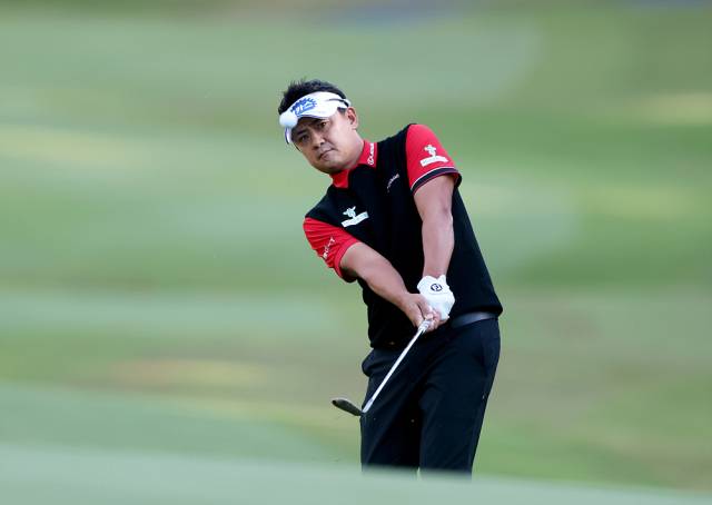 11번 홀 칩샷하는 박상현. 사진 제공=KPGA