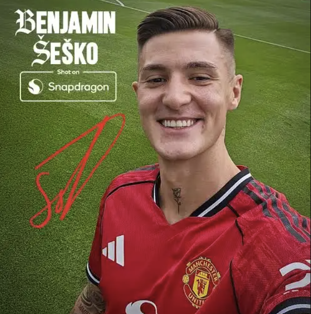 2025년 여름 이적시장을 통해 맨체스터 유나이티드에 합류한 베냐민 셰슈코. 선수 개인 SNS 캡처