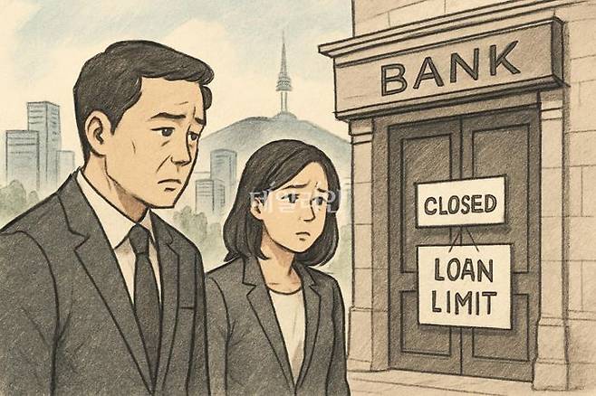 정부의 '10·15 부동산 대책'으로 1금융권 대출 규제가 대폭 강화됐다.ⓒ데일리안 AI 삽화 이미지