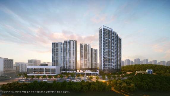 김천혁신도시 M2블럭 동일하이빌 투시도. 동일토건 제공