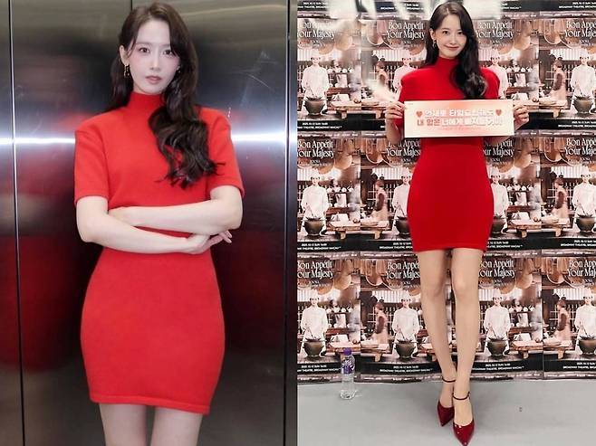 윤아가 마카오 무대 위에서 ‘인형 비주얼’의 정점을 찍었다. 사진=윤아 채널