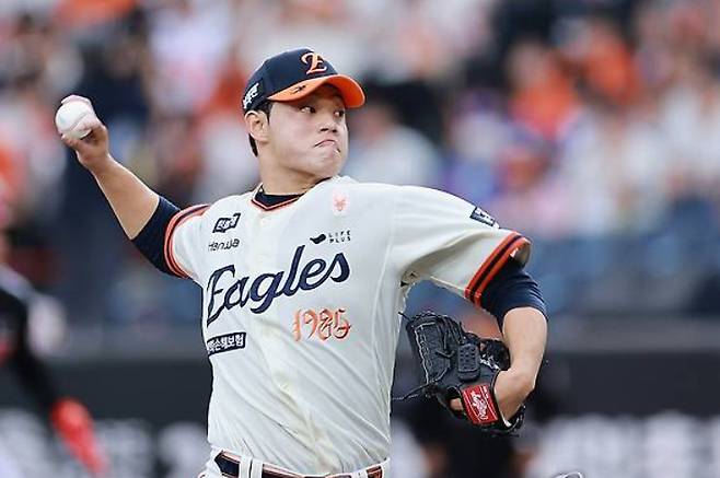 한화 우완 문동주. 연합뉴스