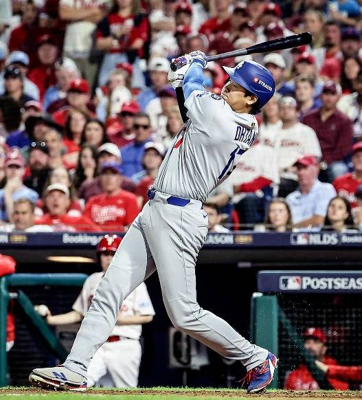 LA 다저스 오타니 쇼헤이가 7일(한국시각) 시티즌스 뱅크 파크에서 열린 필라델피아 필리스 상대 NLDS 2차전에서 4타수 1안타 1타점을 기록했다. (사진=LA 다저스 SNS)