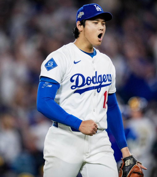 NLCS 4차전 선발 등판해 6이닝 10K 무실점 역투를 펼친 오타니 쇼헤이. (사진=LA 다저스 SNS)