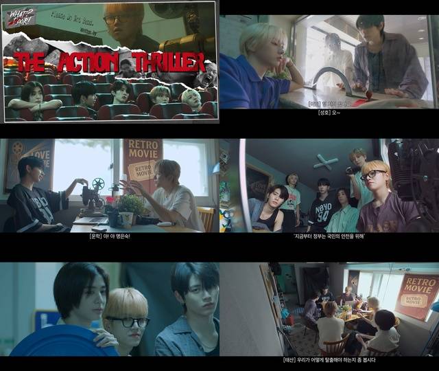 보이넥스트도어는 영화를 콘셉트로 촘촘하게 연결된 사전 콘텐츠로 신보에 대한 기대감을 높이고 있다. /KOZ엔터