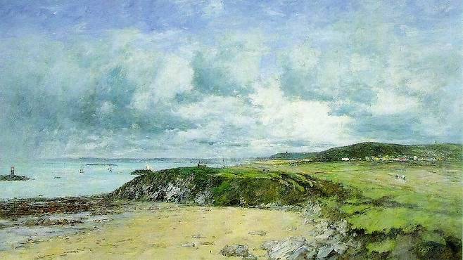 제자 모네가 주최한 제1회 인상주의 전시회에 부댕이 출품한 'Rivage de Portrieux'(1874). /개인소장