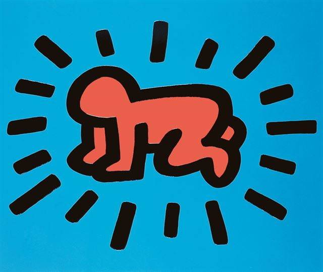 키스 해링을 상징하는 '빛나는 아기'. 하지만 사실 이 작품에는 제목이 없다. 해링은 대체로 작품에 제목을 붙이지 않았다. 이번 기사에서는 별다른 설명이 필요 없는 경우 작품설명을 생략한다.