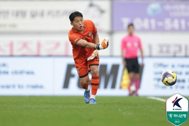NC의 9연승에 대해 언급했던 신송훈. 사진=한국프로축구연맹 제공