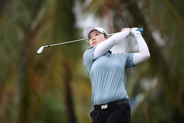 지은희의 아이언샷 모습  [게티이미지]