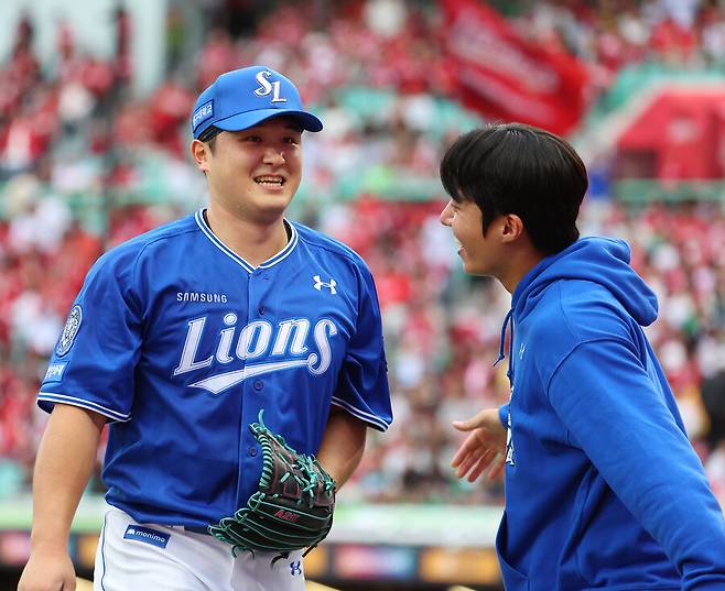 ▲ 왼쪽부터 최원태, 원태인 ⓒ연합뉴스