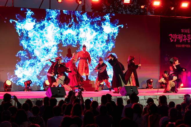 지난해 고양행주문화제에서 창작뮤지컬인 '행주대첩' 공연모습. 사진=고양시청