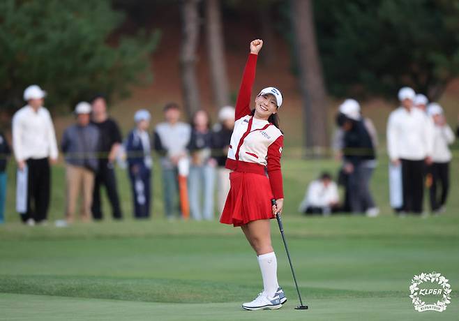 [서울=뉴시스] 한국여자프로골프(KLPGA) 투어 상상인·한경 와우넷오픈에서 우승한 이율린. (사진=KLPGA 제공) *재판매 및 DB 금지
