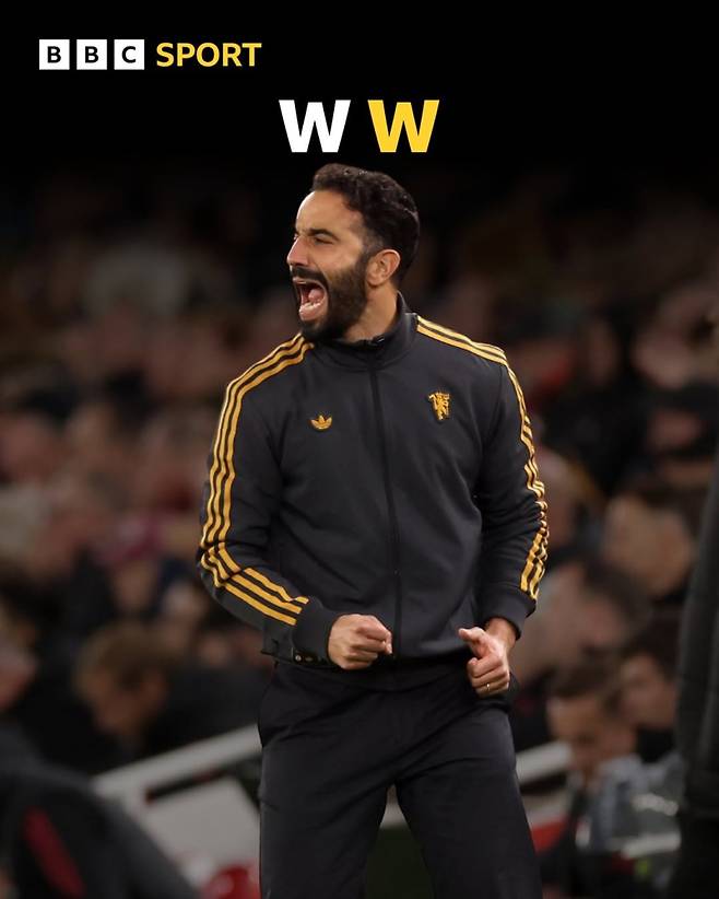 20일 리버풀을 제압하면서 아모링 감독 체제 맨유가 첫 리그 2연승에 성공했다. 사진=BBC