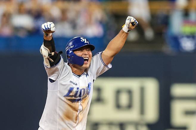 지난 8월 이틀 연속 결승타를 때려냈던 양우현. 삼성 제공